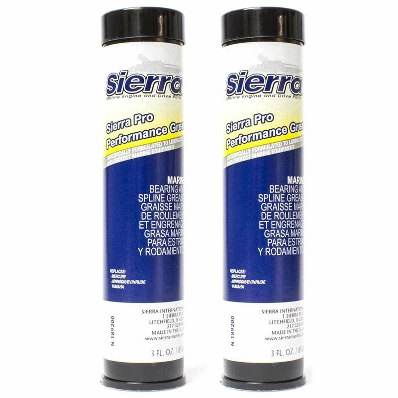 SIERRA Premium Marine Bearing Grease, 2-Pack of 3 oz. Cartridges 1 SIERRA Premium Marine Bearing Grease, 2-Pack of 3 oz. Cartridges