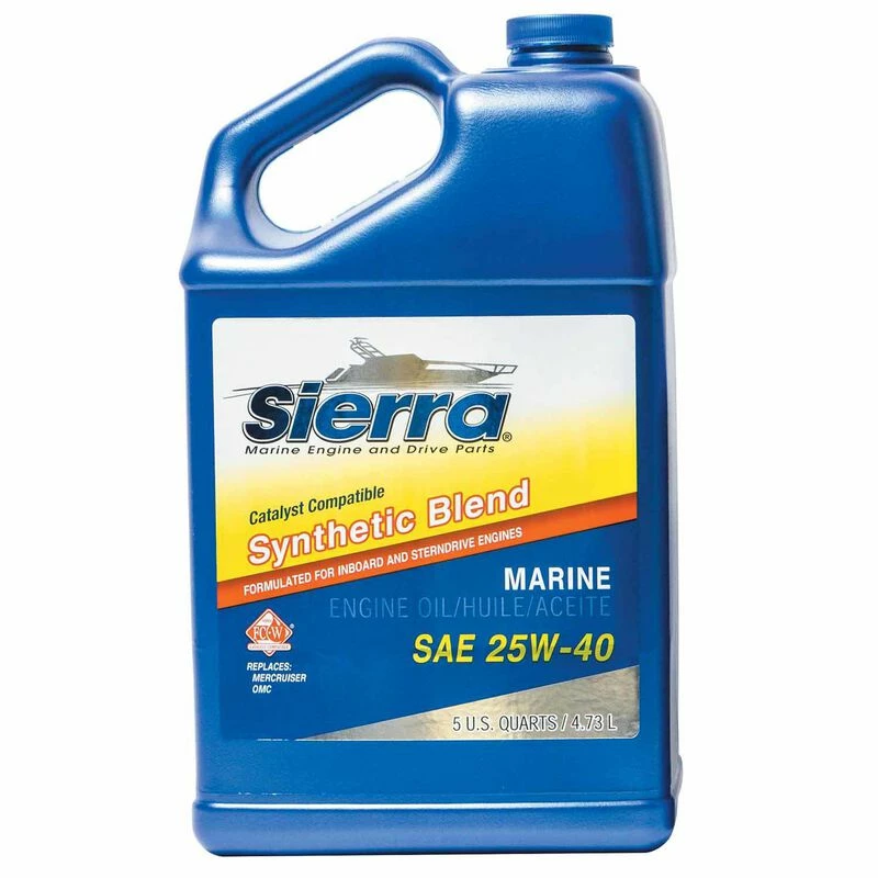SIERRA 25W-40 FC-W Synthetic Blend Oil, 5 qt. 1 SIERRA 25W-40 FC-W Synthetic Blend Oil, 5 qt.