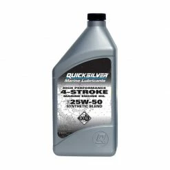 QUICKSILVER 25W-50 Synthetic Blend 4-Stroke Marine Engine Oil, Quart