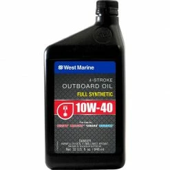 WEST MARINE Premium 10W-40 4-Stroke Full Synthetic Engine Oil, Quart