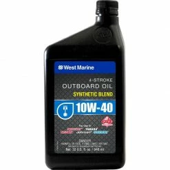 WEST MARINE Premium SAE 10W-40 4-Stroke Outboard Oil, Quart