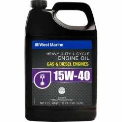 WEST MARINE Premium 4-Cycle Heavy Duty Engine Oil, SAE 15W-40, Gallon