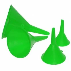 GRIP ON TOOLS Plastic Funnel 4-Piece Set