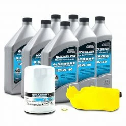 QUICKSILVER 8M0169544 25W40 4-Stroke Mercury 200 HP-400 HP L6 Verado Oil Change Kit